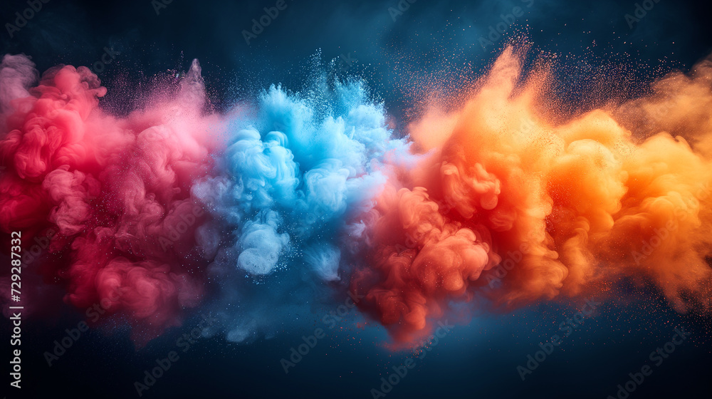 Colored dust.