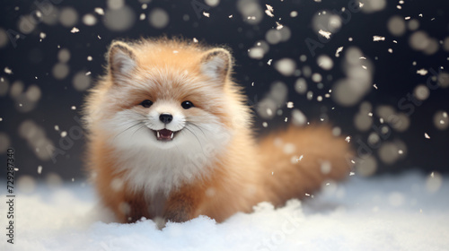 Fox fluffy plush © Little