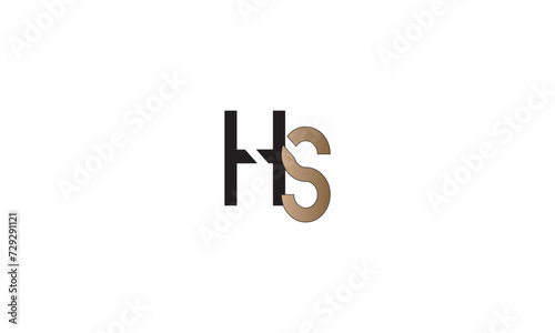 HS, SH , S , H , Abstract Letters Logo Monogram 