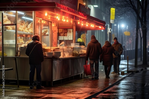 street food stand. generative ai © JIRMoronta