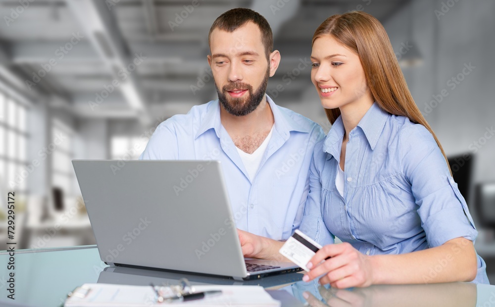 Mature business people manager consulting client