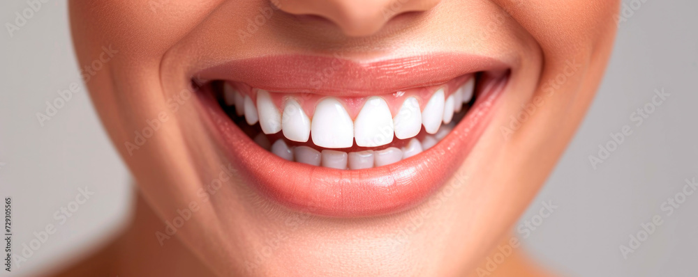 Beautiful female smile after teeth whitening procedure. Dental care. Dentistry concept. Beautiful female smile after teeth whitening procedure. Dental care. Dentistry concept.
