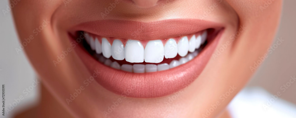 Beautiful female smile after teeth whitening procedure. Dental care. Dentistry concept. Beautiful female smile after teeth whitening procedure. Dental care. Dentistry concept.