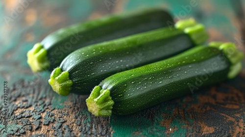 zucchini on wooden table