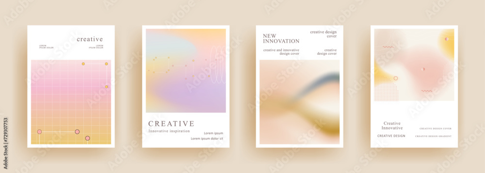 Abstract gradient poster template. Mesh gradient background design. Trendy front page design for Banner, Poster, Flyer, Invitation and Annual Report
