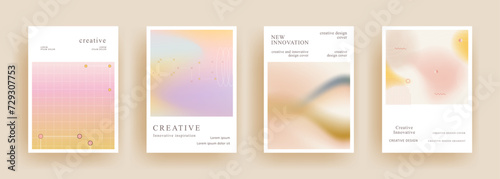 Abstract gradient poster template. Mesh gradient background design. Trendy front page design for Banner, Poster, Flyer, Invitation and Annual Report