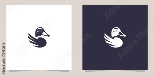 duck logo design vector