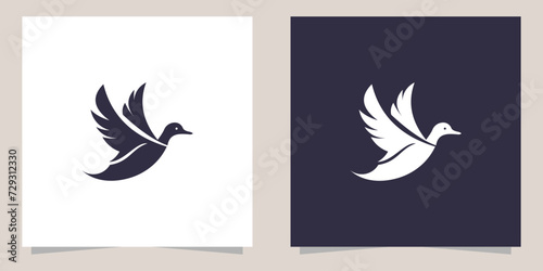 duck logo design vector
