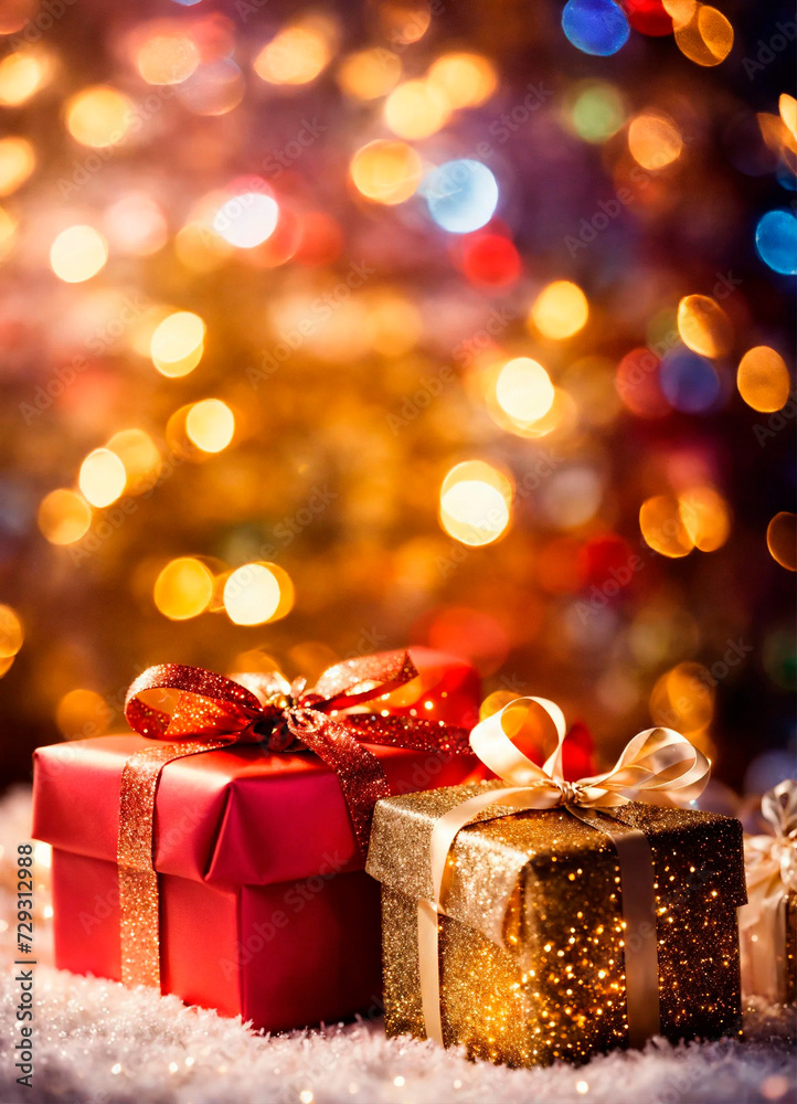 shiny gift boxes on a birthday background. Selective focus. shiny gift boxes on a birthday background. Selective focus.