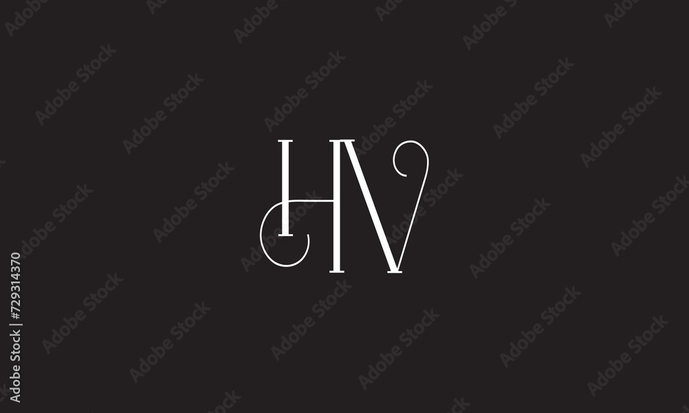 HV, VH , V , H , Abstract Letters Logo Monogram HV, VH , V , H , Abstract Letters Logo Monogram