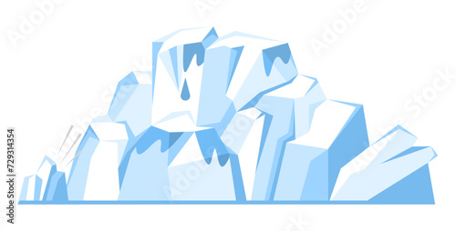 Glaciers vector illustration. Glacial ecosystems thrive in harshest climates Antarctic Wintry landscapes, adorned with glaciers, reflect natures poetic beauty Frozen floes, like drifting dreams