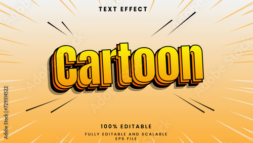 Cartoon editable text effect	