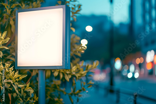 Blank mock up of street poster billboard on city background, can be used for display your products or promotional, copy space for text