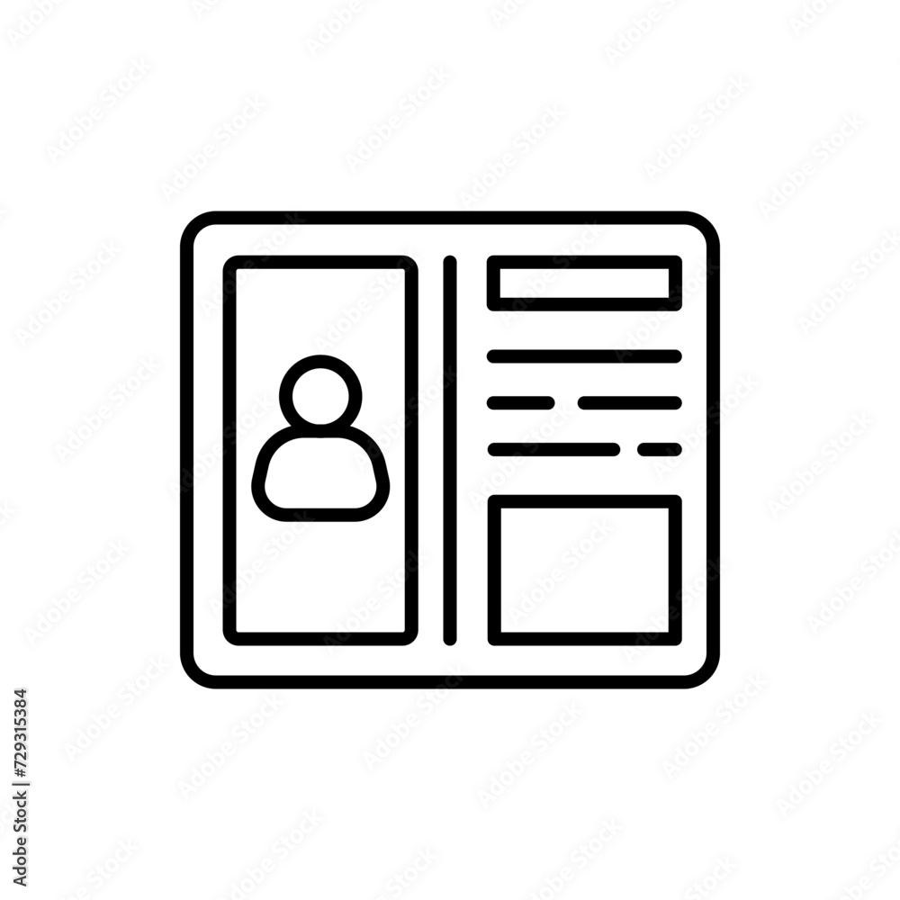 ID card outline icons, minimalist vector illustration ,simple transparent graphic element .Isolated on white background ID card outline icons, minimalist vector illustration ,simple transparent graphic element .Isolated on white background