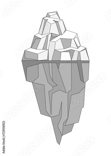 Glaciers vector illustration. Glaciers metaphorically represent enduring spirit environment The glacial concept highlights interconnectedness Earths frozen wonders Icy mountain peaks and glaciers