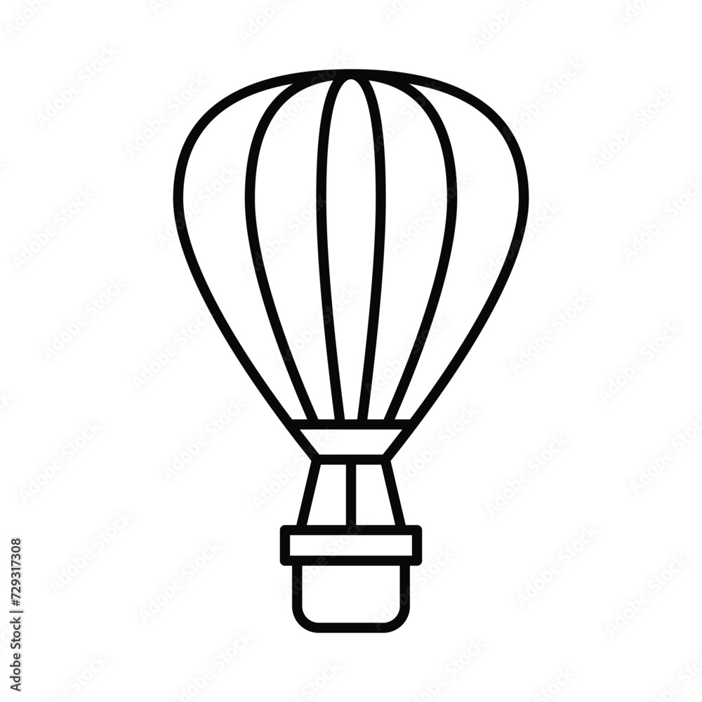 Air Balloon Icon Vector Simple Design Air Balloon Icon Vector Simple Design