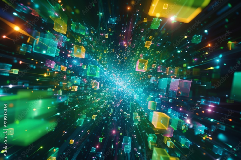 Naklejka premium futuristic digital technology background, Abstract background or banner horizontal