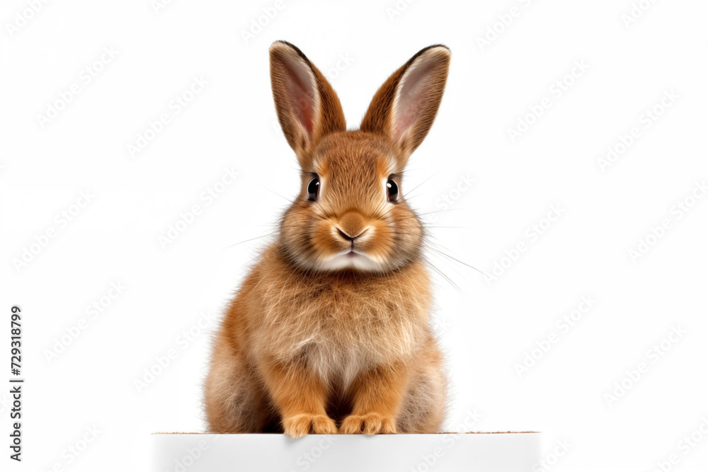 Fototapeta premium Adorable rabbit isolated on a white background