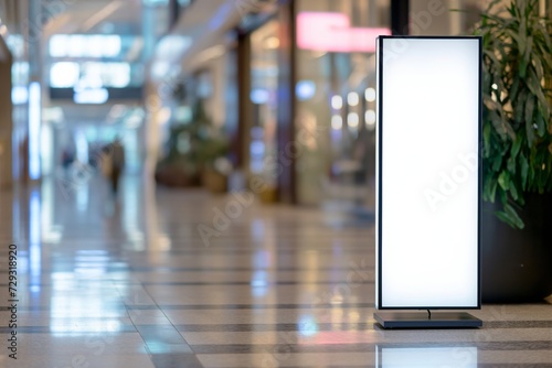 Wallpaper Mural View Of Empty Billboard In Shopping Mall With Blurred Background Torontodigital.ca