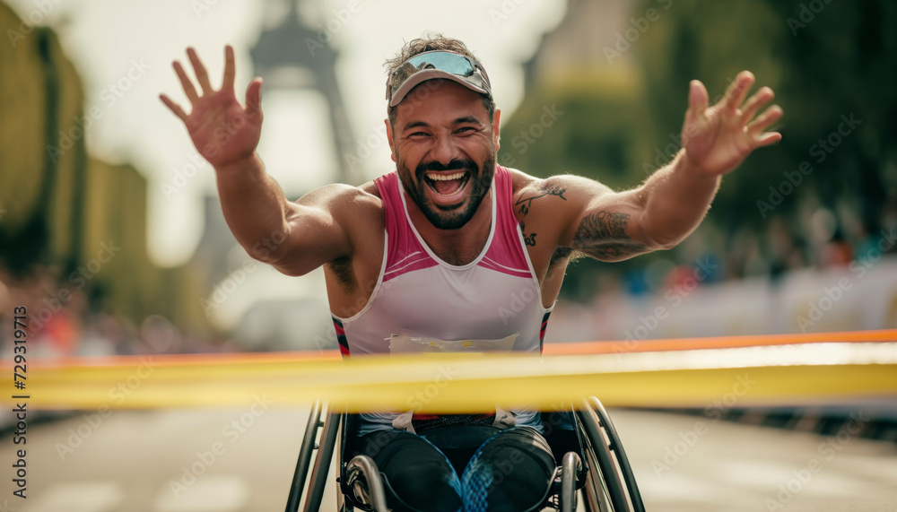 Paralympic Games, disabled people compete in marathon, win long