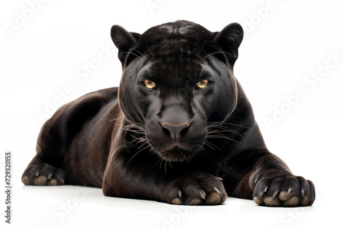 black panther isolated on a white background