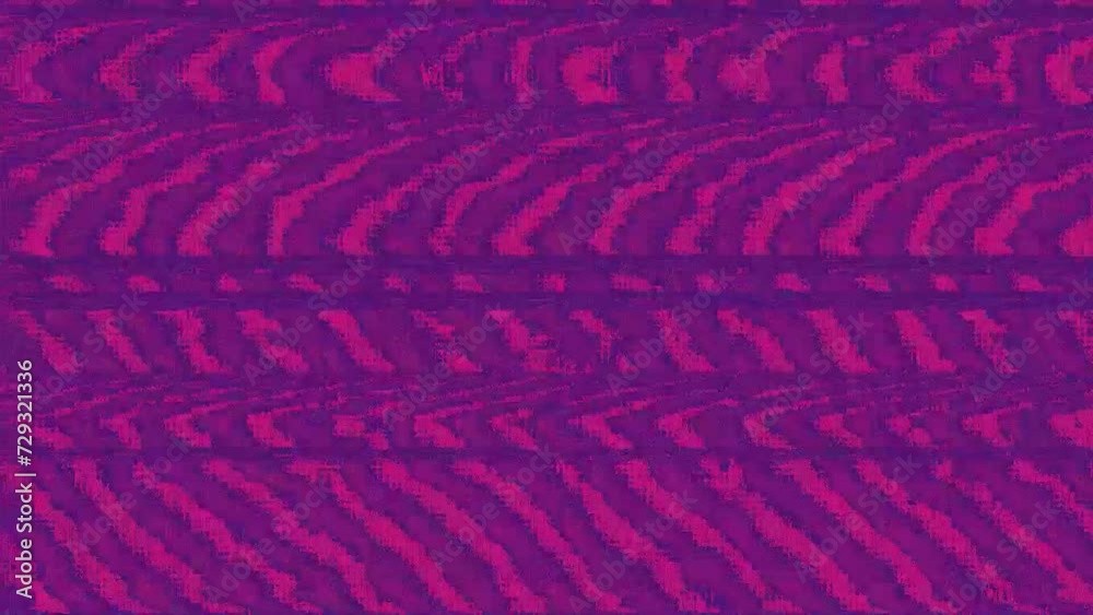 Animation showing bad TV imitation with abstract color stripes.