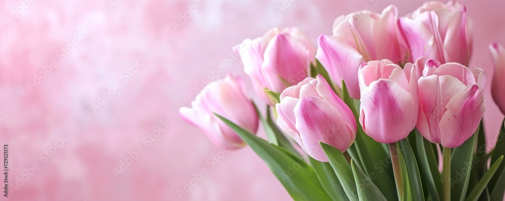 pink and white tulips