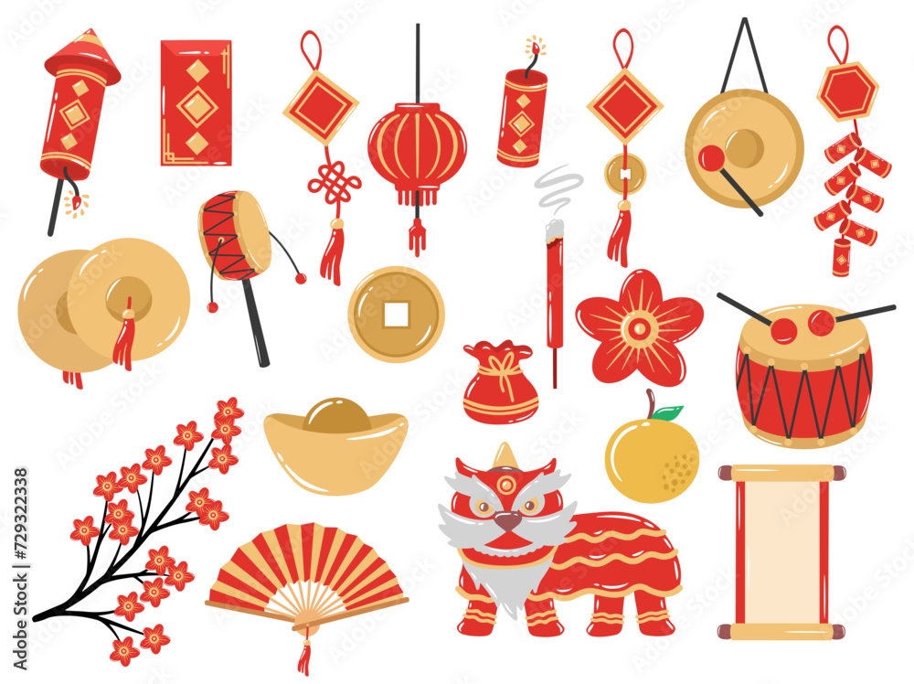Fototapeta premium Chinese New Year element Background
