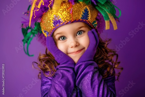 Enfant déguisé pour le Mardi Gras