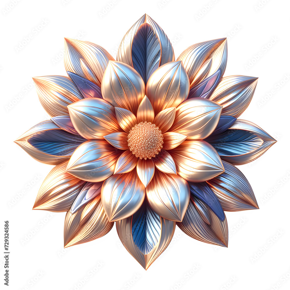 Fototapeta premium pastel color lotus flower without background, decorative floral element