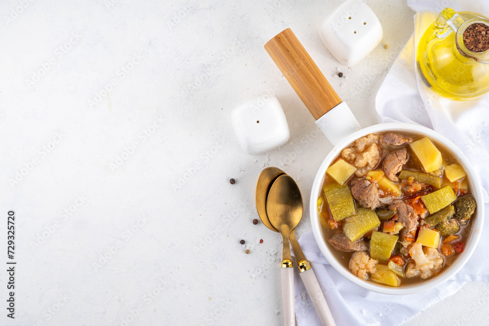 Fototapeta premium Vegetable and meat stew