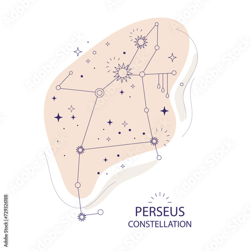 Star constellation Perseus vector illustration