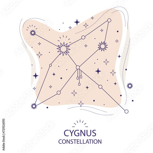Star constellation Sugnus vector illustration
