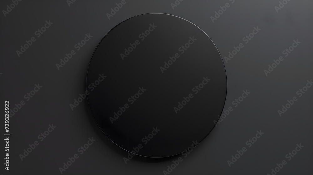 Blank circle round textured on black background futuristic. copy space. horizontal.	