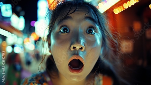 Wide-eyed Excitement of a Korean Girl