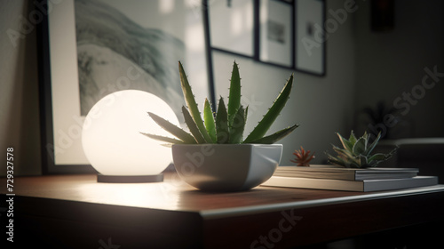 Aloe Vera plant adding harmony to a modern interior setting
