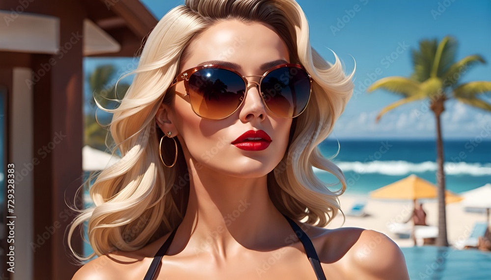 portrait of a woman in sunglasses