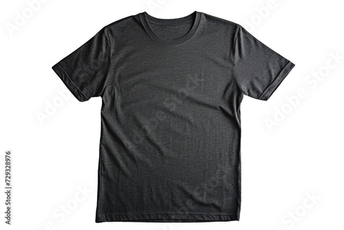 Charcoal Color T-Shirt on Transparent Background