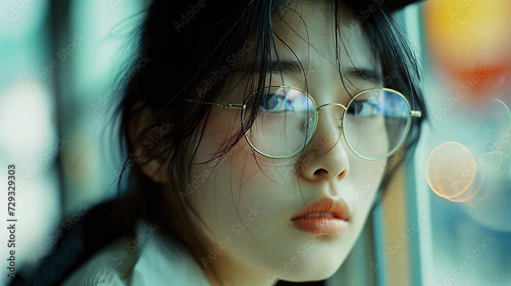 "Determined Korean Girl" - obrazy, fototapety, plakaty 