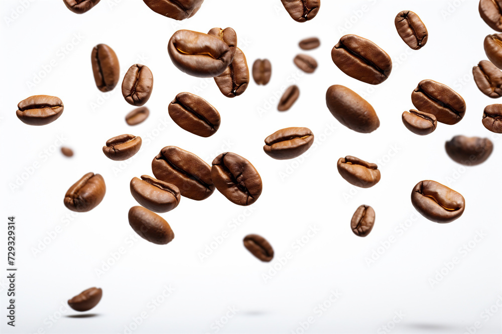 coffee beans isolated on white