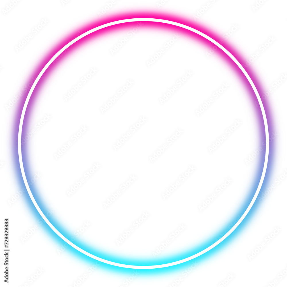Colorful Gradient Neon Circle Frame Colorful Gradient Neon Circle Frame