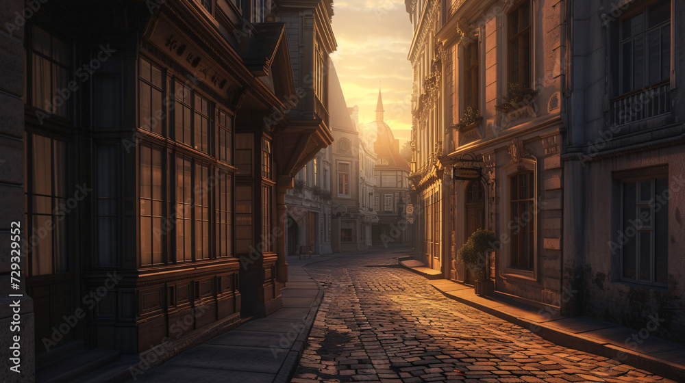 First Light on the Old Town Street