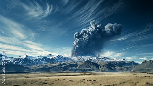 Iceland's volcanic eruption causing a widespread ash cloud