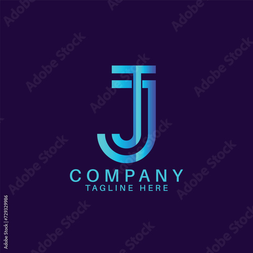 J Letter Logo Design Template, gradient logo, web design logo, abstract logo,