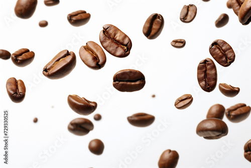 coffee beans on white background © Celestial Capture