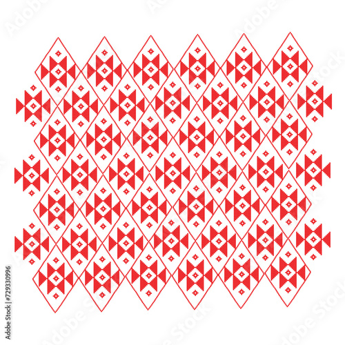 tribal pattern ( assamese pattern ) of northeast india which is used for textile design in assam gamosa , muga silk or other traditional dress.similar to ukrainian pattern or russian pattern.