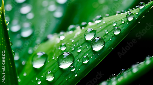 a close up of a plant with water droplets