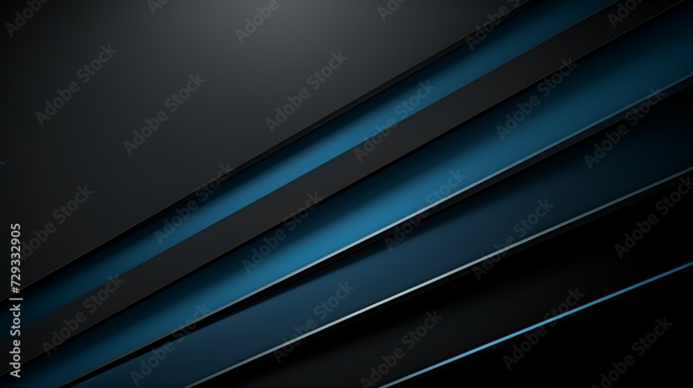 Modern black blue abstract background. Minimal. Color gradient. Dark. Web banner. Geometric shape. 3d effect. Lines stripes triangles. Design. Futuristic. Cut paper or metal effect. Luxury. Modern black blue abstract background. Minimal. Color gradient. Dark. Web banner. Geometric shape. 3d effect. Lines stripes triangles. Design. Futuristic. Cut paper or metal effect. Luxury.