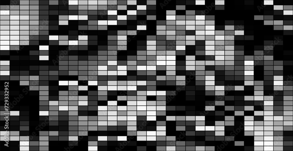 Black Pixel Mosaic Tile Texture Pattern or Technology Background. Vector Illustration. Geometric Backdrop. Banner. Wallpaper Black Pixel Mosaic Tile Texture Pattern or Technology Background. Vector Illustration. Geometric Backdrop. Banner. Wallpaper