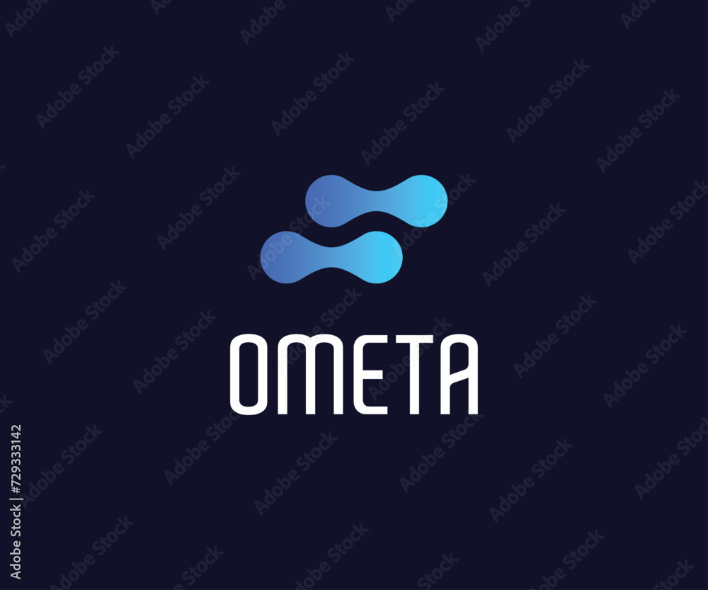 Modern minimal gradient logo for metaverse - unique tech logo design Modern minimal gradient logo for metaverse - unique tech logo design